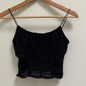 Princess Polly Black Ruched Camisole, 4